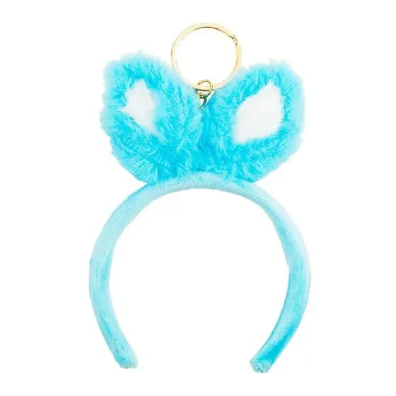 Chaveiro Tiara Orelhinha Pelúcia Azul  Fofo Acessório Kawaii Feminino Infantil