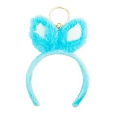 Chaveiro Tiara Orelhinha Pelúcia Azul  Fofo Acessório Kawaii Feminino Infantil
