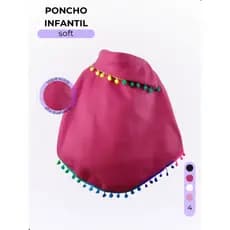 Poncho Pelerine Infantil Microfibra Inverno Soft Quentinho Casaco Capa Menina
