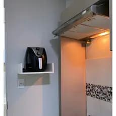 Prateleira Para Airfryer Em MDF Branco Enviamos Montado