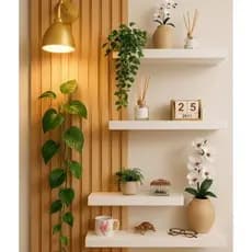 Kit 3 Prateleiras em MDF Branco 30x15 – Design Moderno Minimalista | Decoração e Organização