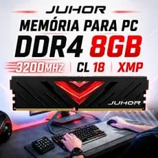 Memória Desktop Pc DDR4 8GB 16GB 3200MHZ CL 18 1.35V JUHOR