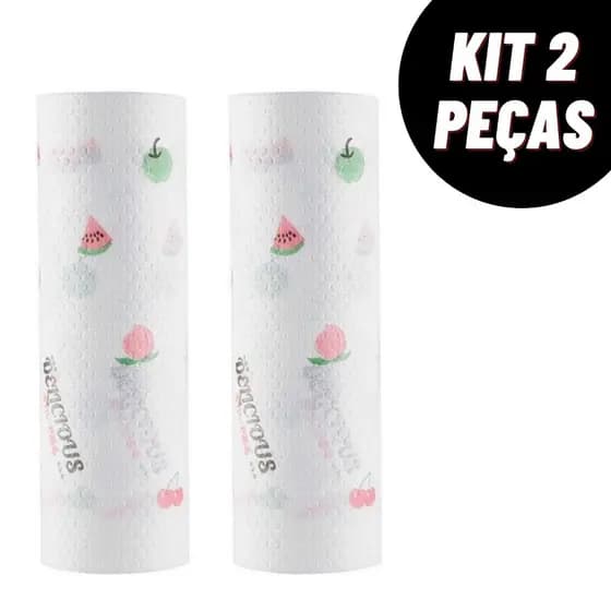 Kit Rolo 50 Peças Reutilizáveis Panos de Limpeza Preguiçoso Pano-Absorvente Seco Molhado Lavável Descartável