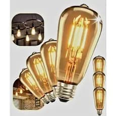 Lâmpada Led Bulbo Filamento St64 4w âmbar 2200k