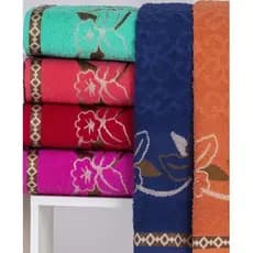 Kit 5 Toalhas Banhão Gigante Jacquard 74cm X 160cm - Hortencia