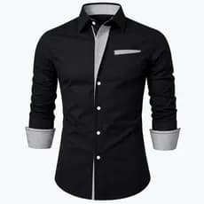 Camisa Social Masculina Manga Comprida Slim Fit Gravatinha