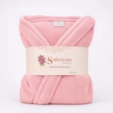 Roupão Microfibra Feminino Toque Macio Manga 3/4 180g/m²