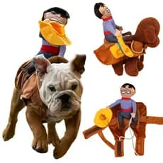 Roupas Para Cães De Halloween Fantasias Engraçadas Pequenos E Grandes Novidade Cowboy De Estimação Vestindo O Bulldog Francês Chihuahua Party Gift