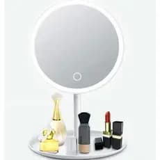 Espelho para maquiagem com luz de led carregamento USB Espelho de Maquiagem de Mesa com Ring Light LED