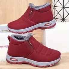 Botas de inverno Super quentes - sola grossa antiderrapante, botas de neve masculinas e meninas, salto baixo, bico redon