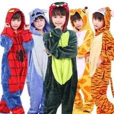 Pijama de inverno de flanela quente e confortável para adultos e crianças, trajes de anime