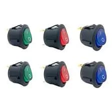 Kit 3 Chave Gangorra Redonda Kcd1-106n Neon bivolt 3 pinos