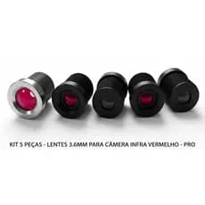 Kit 5 Unidades – Lente 3.6mm para Câmeras de Segurança e Infravermelho (M12)