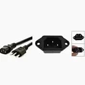 Conector 3 Pinos C14 + Cabo de Força 1,5mt Reforçado Panela Elétrica de Arroz, Pressão e Air Fryers