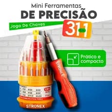 Kit Jogo De Chaves Multiuso 31 Em 1 Mini Ferramentas Maleta Pequena De Chave De Fenda Precisão Portátil Compacto Stronex
