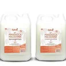 Kit Shampoo e Condicionador Mandioca & Macadâmia - Linha Lavatório Extrat Professional 5 Lt Galão