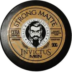 Cera Modeladora Invictus Men Efeito Matte Black Brilho Seco Modelagem Barba Cabelo Bigode Hidratante