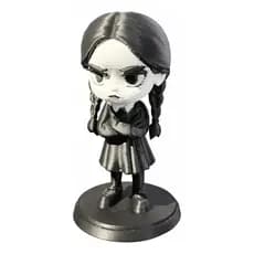 Boneca Wandinha  em Impressão 3D – Figura Decorativa Colecionável