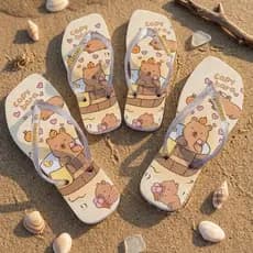 Kit Mae e Filha Chinelo Personalizado Bico Quadrato Leve Macio Antederrapante