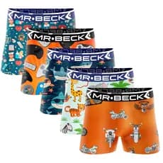 KIT 5 CUECAS BOXER BOX INFANTIL MICROFIBRA