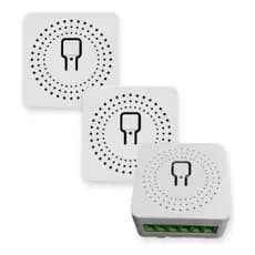 Kit 3 Interruptor Inteligente Mini Wifi 16A Branca| Tuya Alexa | Bivot