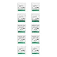 Kit 10 Mini Interruptor de Luz Inteligente 16a Wifi Automação Alexa Para Piscina