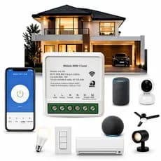 MINI INTERRUPTOR INTELIGENTE DE VOZ ALEXA/GOOGLE HOME  E CONTROLE REMOTO C/ECONOMIA DE ENERGIA INTELIGENTE