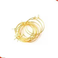 Argola Para Brinco De Ferro Para Miçangas Perola E Entremeios De 45mm Pacote Com 500 Peças - Bijuterias Em Geral