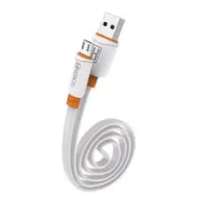 Cabo USB X Micro USB V8, 1 Metro, Emborrachado , Turbo 3.0, HRebos - HS111 Branco