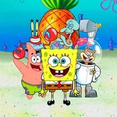 PAINEL DE FESTA QUADRADO OU RETANGULAR BOB ESPONJA - 2M X 2M - IMAGEM FULL HD 4K
