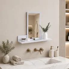 Espelheira Mel Armário Estante Organizador Suspenso Para Banheiro Lavabo Quarto Closet Moderno