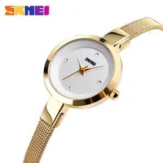 SKMEI 1390 Relógio De Quartzo Elegante De Luxo Para Mulheres Pulso Feminino Ultrafino À Prova D'água