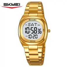 SKMEI 2419 Relógio Esportivo Para Homens De Luxo Em Aço Inoxidável À Prova D'água Calendário Digital Relógios Masculinos