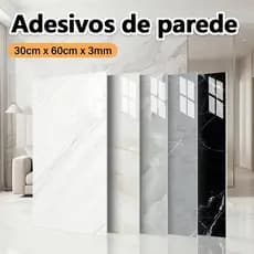 Kit 50PC Mármore 3d Adesivo Porcelanato Parede 30x60cm Revestimento