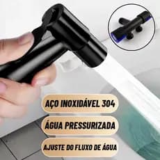 Ducha Higiênica Banheiro 100% Completa Luxo Metal Cromado 1,20m Chuveirinho Privada