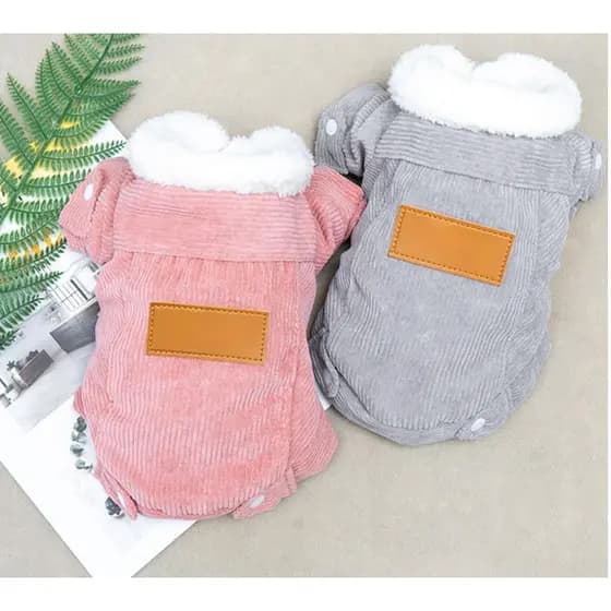 Casaco Luxo Jaqueta Pet Cachorro Gato Roupa Inverno Médio