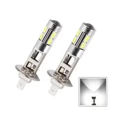 Lampadas Farol Milha H1 10 Leds Cree Branca 6000k