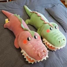 dente grande crocodilo pelúcia brinquedos travesseiro