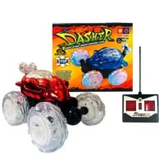 Carrinho Controle Remoto C/luzes Carro Maluco Gira 360 grau acende luz