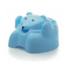 Troninho Infantil Urso Azul Adoleta Bebê Penico com Urinol Removível para Desfralde