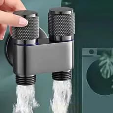 Válvula De Controle Dupla 1 Entrada 2 Saída Para Máquina De Lavar e Torneira De Vaso Sanitário KIT BANHEIRO