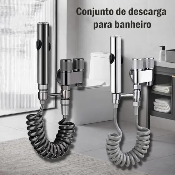 Ducha Higiênica Para Banheiro Lavatório Registro Duplo Dois modos de saída de água