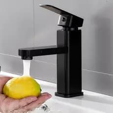 Torneira banheiro preta lavabo luxo quente e fria torneira controle de temperatura