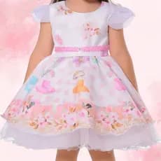 Vestido Infantil Bailarina Luxo Festa Ballet Menina Aniversário Delicado Rodado