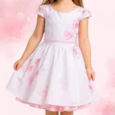 Vestido Infantil Festa Luxo Jardim Encantado Rodado Delicado Elegante Menina Look