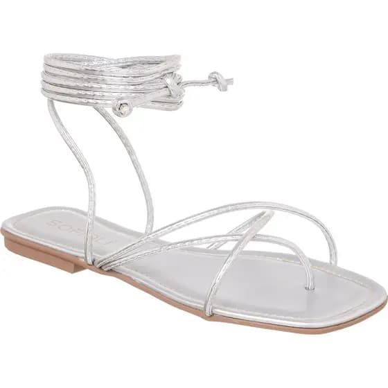 Sandalia Rasteirinha Feminina Flat Amarração Verão Gladiadora Promoção Sofiolí