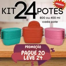 Kit 24 Potes - Vasilhas, Tappoware Para Cozinha Alimentos.