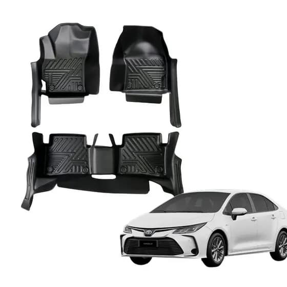 Tapete 5D Corolla GLI/XEI Hybrid Kit Completo Borda Alta Envolvente Impermeável Resistente Premium