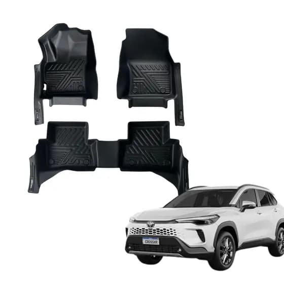 Tapete 5D Corolla Cross Kit Completo Borda Alta Envolvente Impermeável Premium Resistente