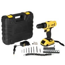 Parafusadeira e Furadeira de Impacto a Bateria 12V 3/8 10MM Muke Tools com 30 Acessórios e Maleta